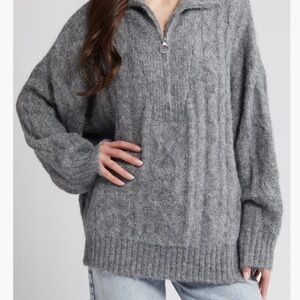 Topshop Oversized Cable Knit Sweater